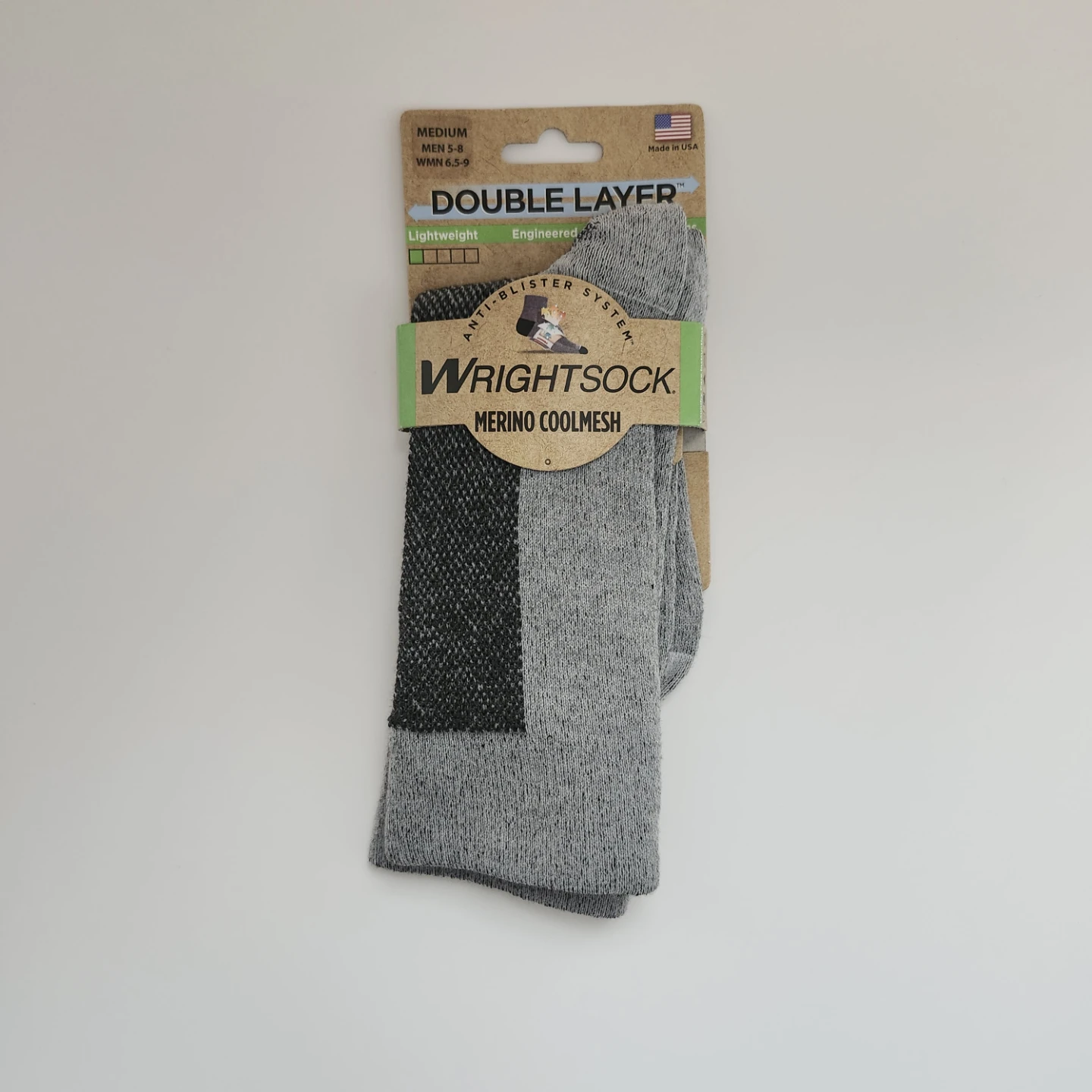 Wright Sock lightweight Merino CoolMesh  Anti Blister Med NEW