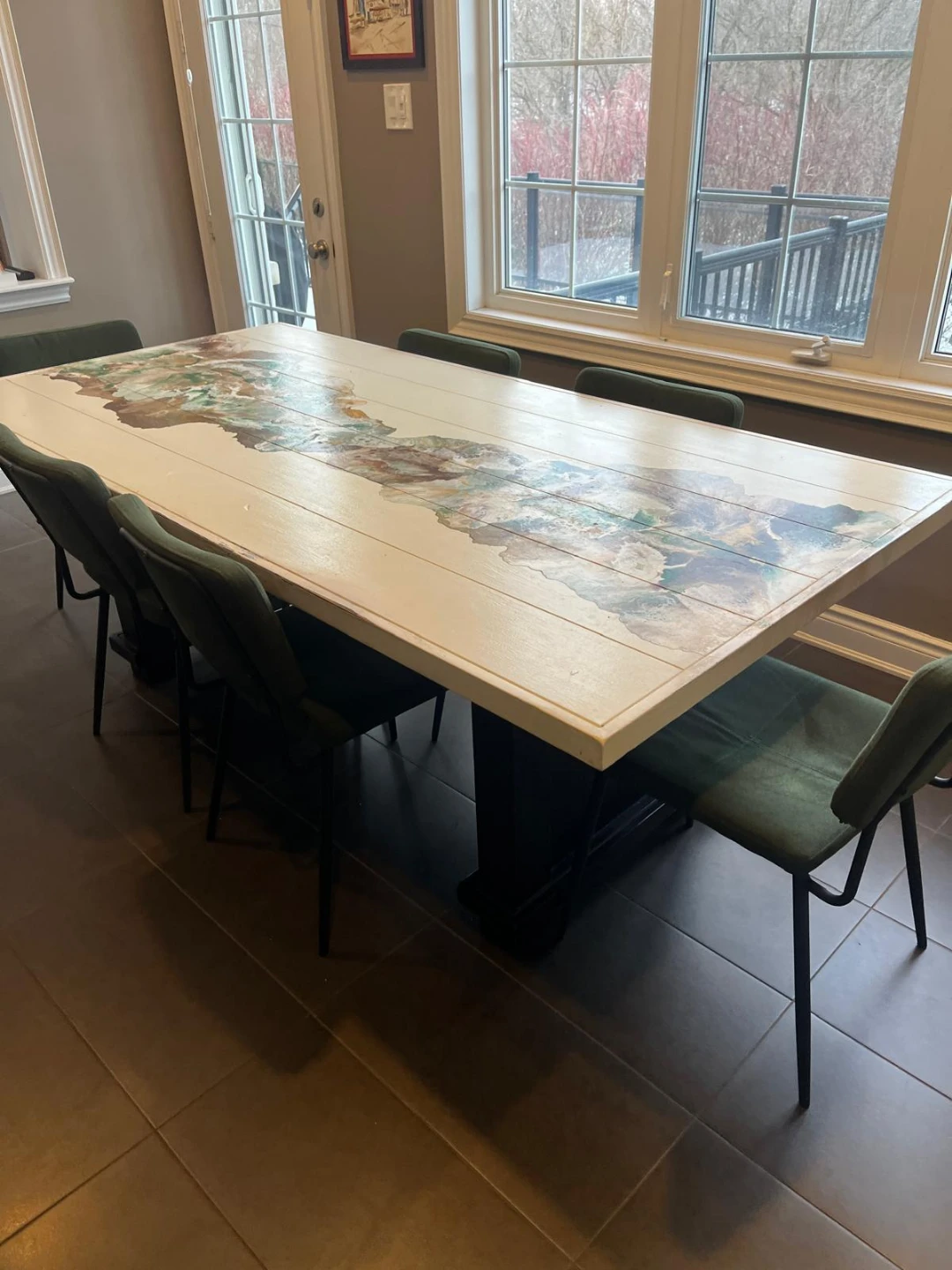 Hand painted dining table - photo 4