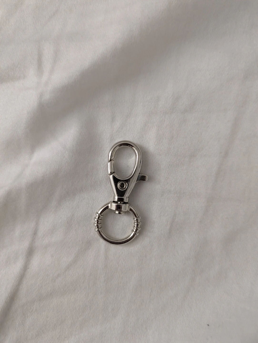 Silver-Tone Lobster Clasp Keychain