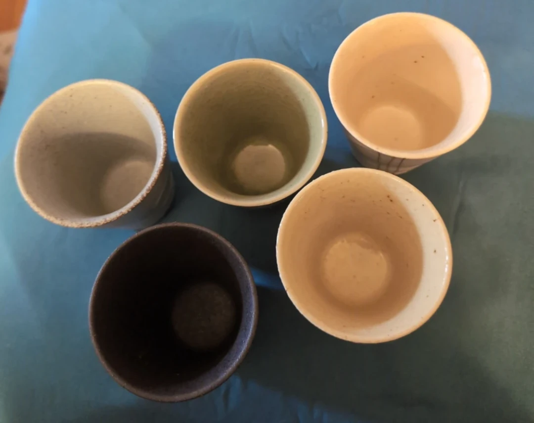 Set of 5 Japanese Ceramic Cups - photo 2