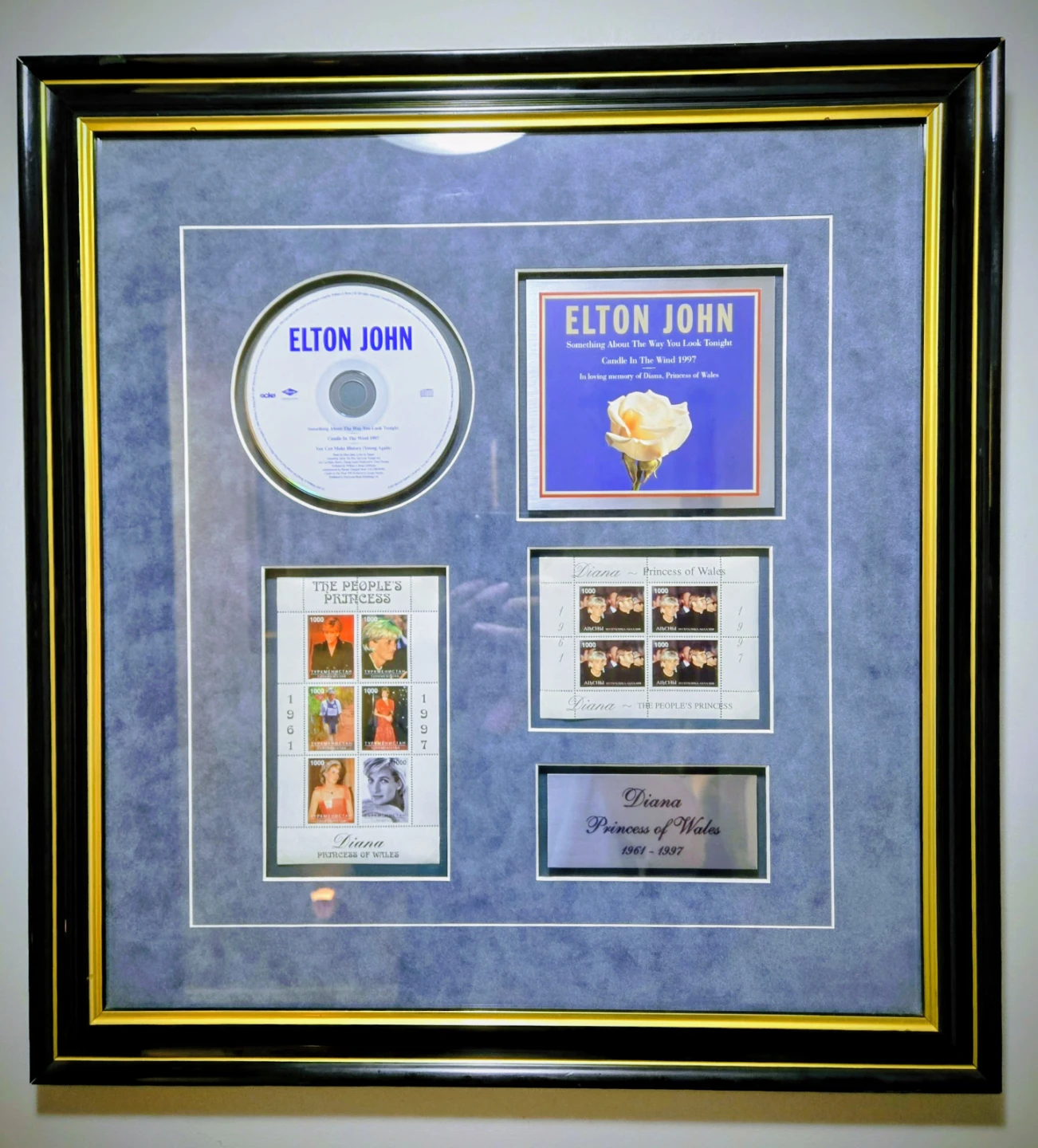 Elton John 1997 "Candle In The Wind" Beautifully Framed