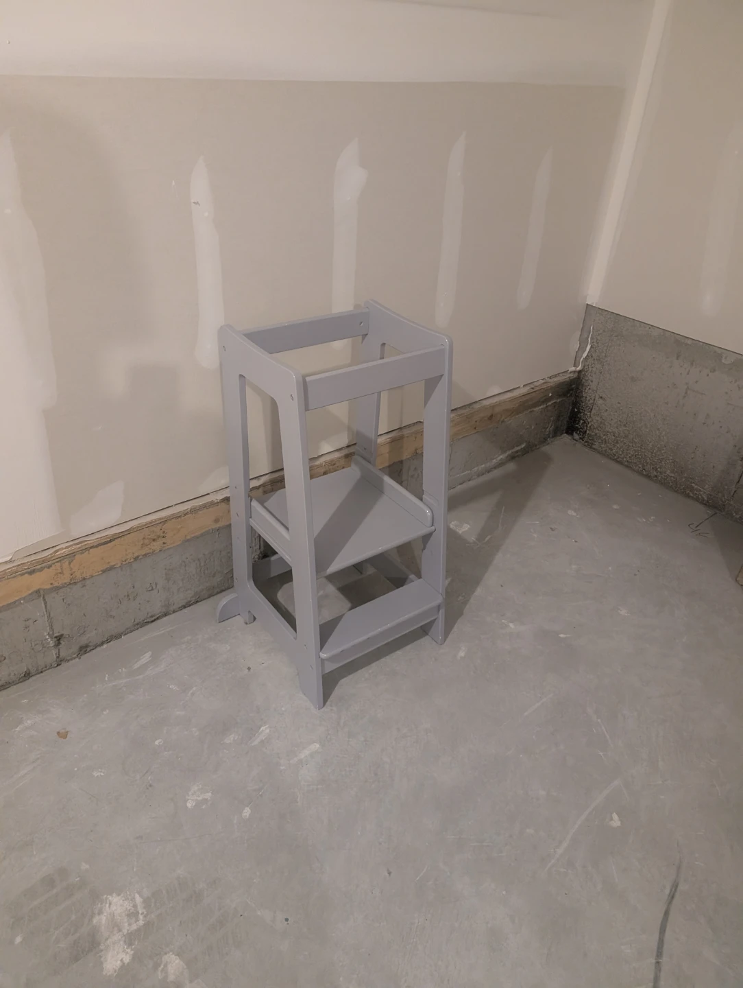 Grey Toddler Kitchen Helper Step Stool
