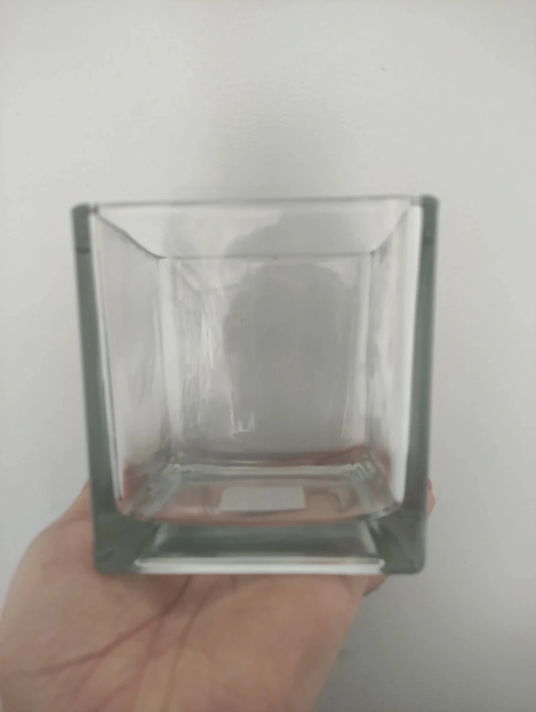 Clear Glass Cube Vase 🏈