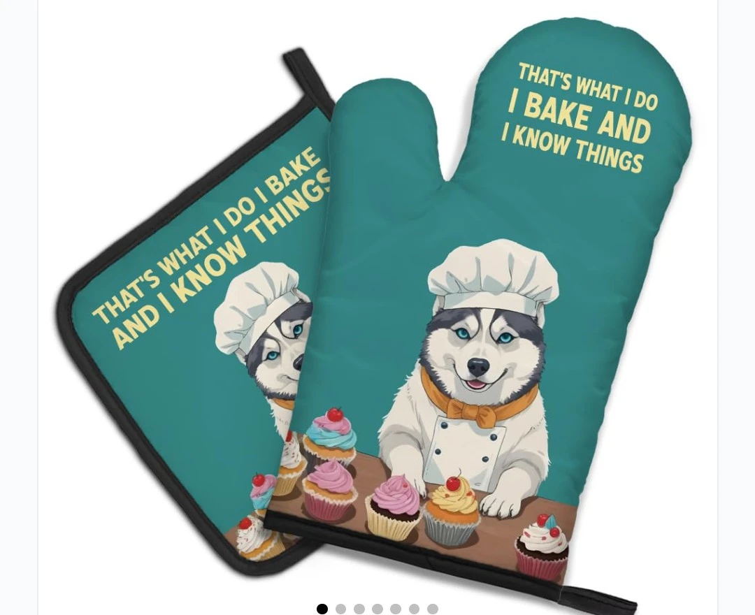 Funny Oven Mitt & Pot Holder Set, Kitchen Gifts for Dog Lovers - photo 4