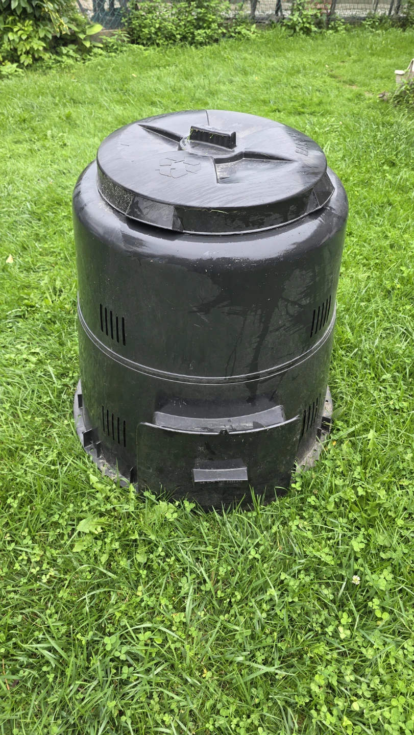 Black Outdoor Garden Compost Bin