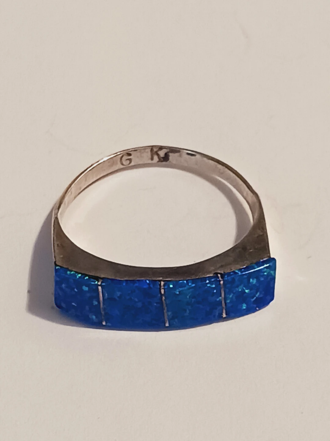 Sterling Silver 925 Australian Opal Stone Ring. 8. - photo 2