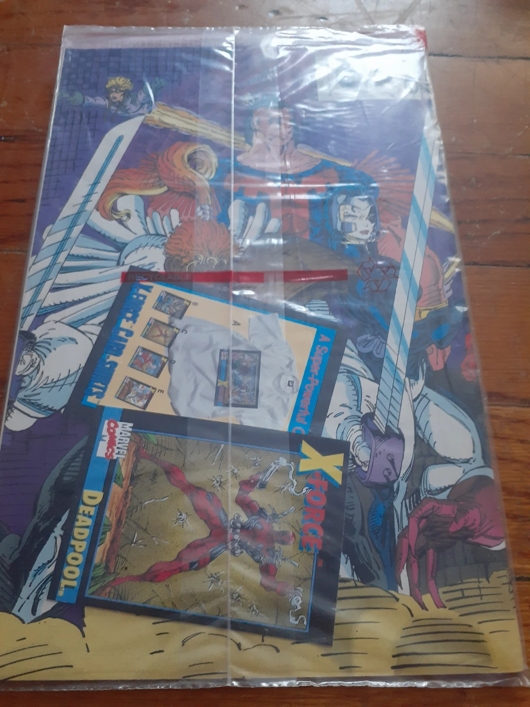 X-FORCE #1 (1991) SEALED POLYBAG – PRISTINE WITH DEADPOOL CARD - photo 2