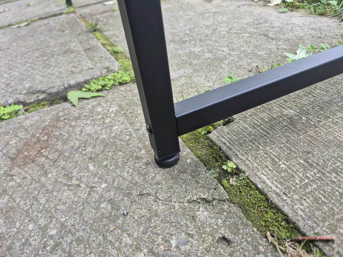 Modern Black Wood Office Table with Metal Frame - photo 4