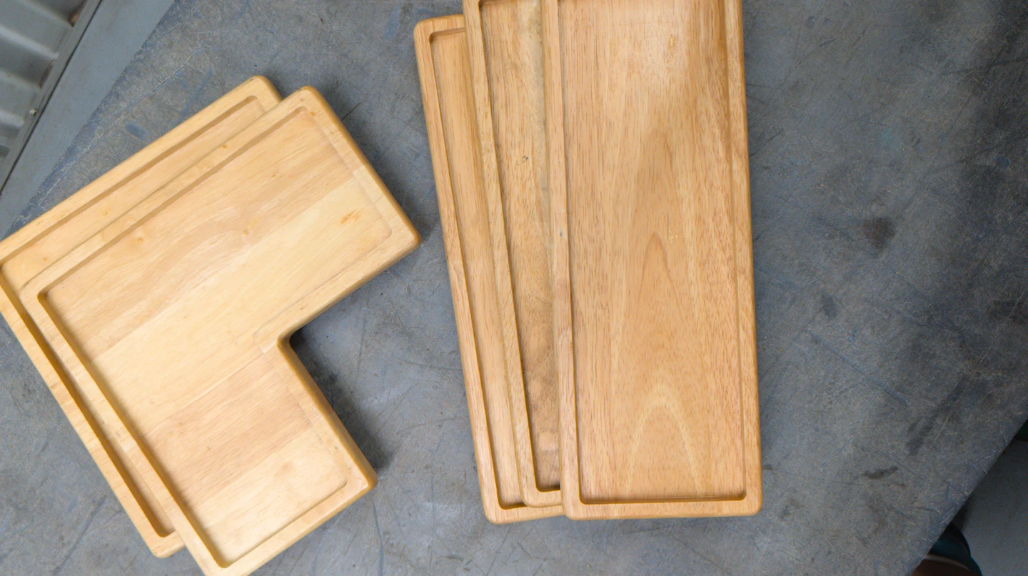 Goldworks Ltd. Wooden Serving Trays