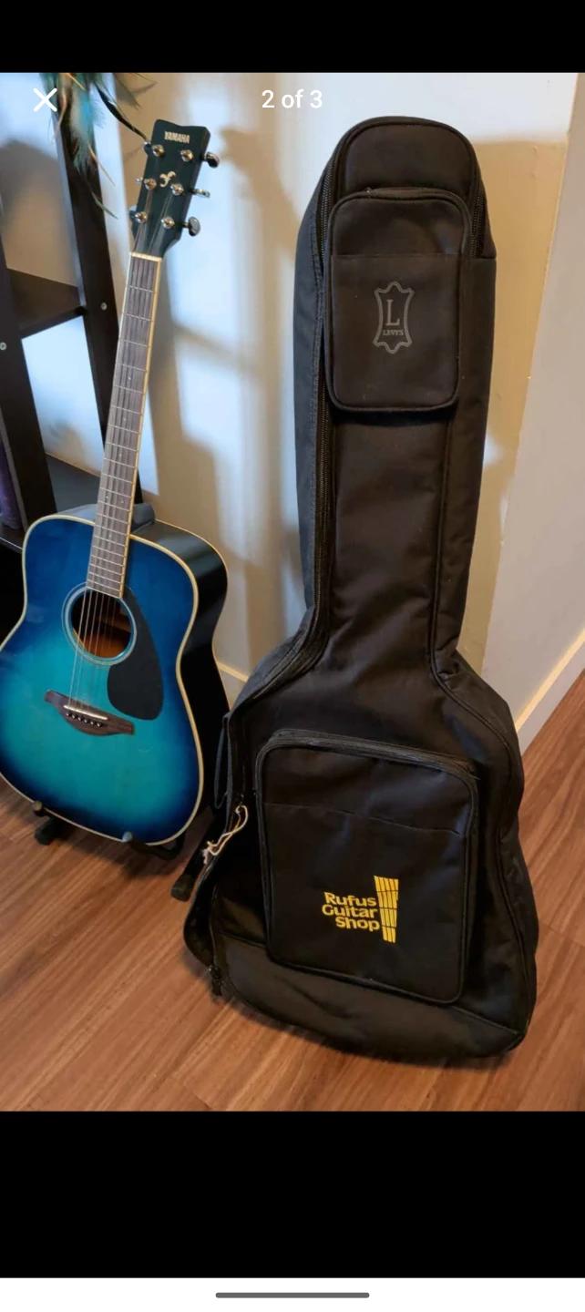 Blue Yamaha Acoustic Guitar - photo 4
