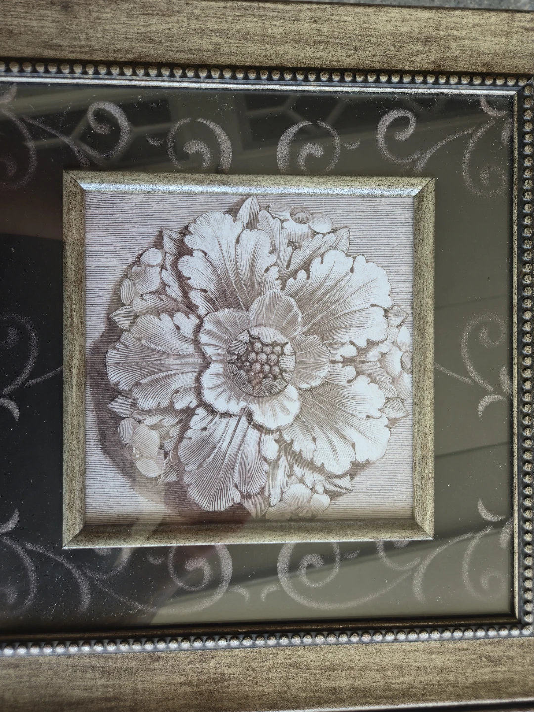 Set of 4 Framed Floral Wall Art Prints – 15" x 15" - photo 3