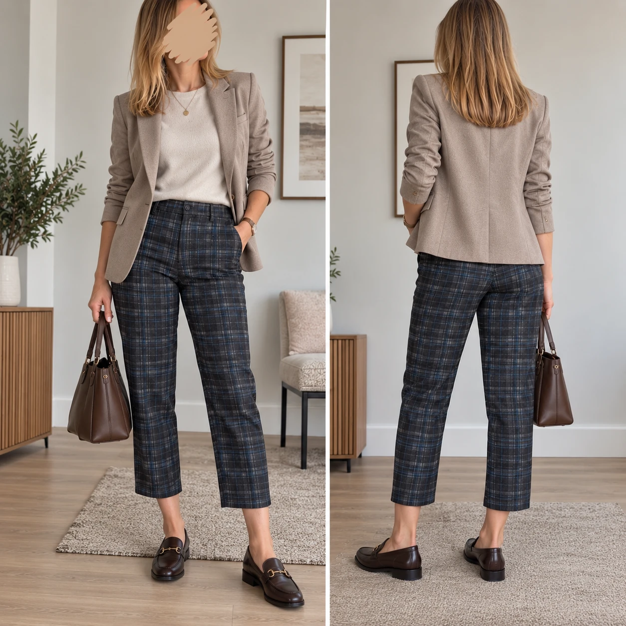 Jasmine & Juliana Plaid Trousers Size 12