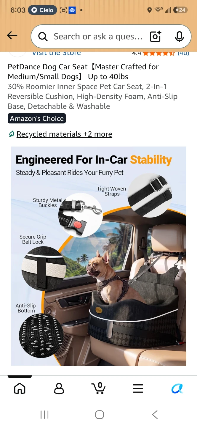 PetDance Dog Car Seat - photo 5
