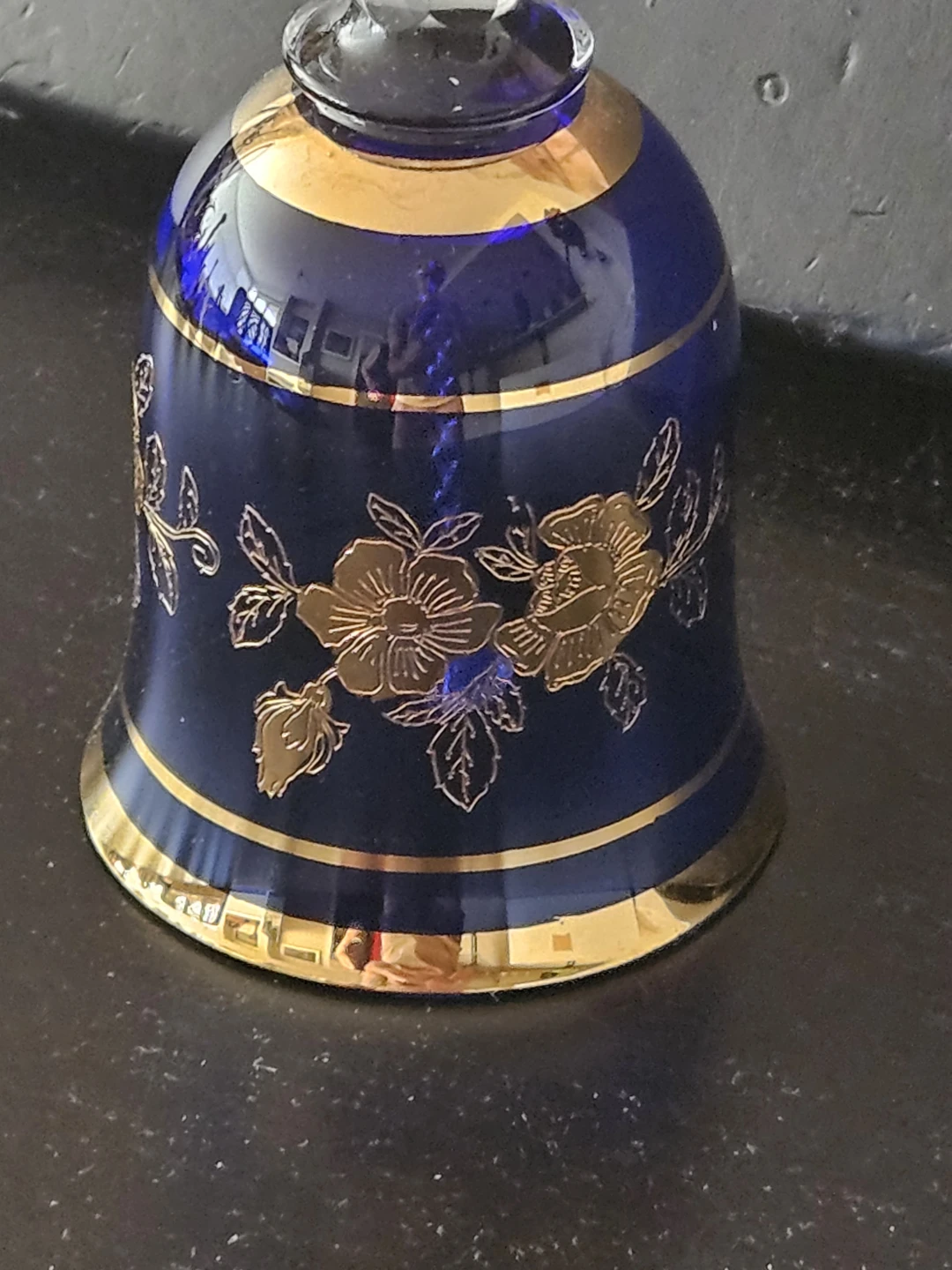 2 Decorative Hand-Painted Glass Bells - photo 2