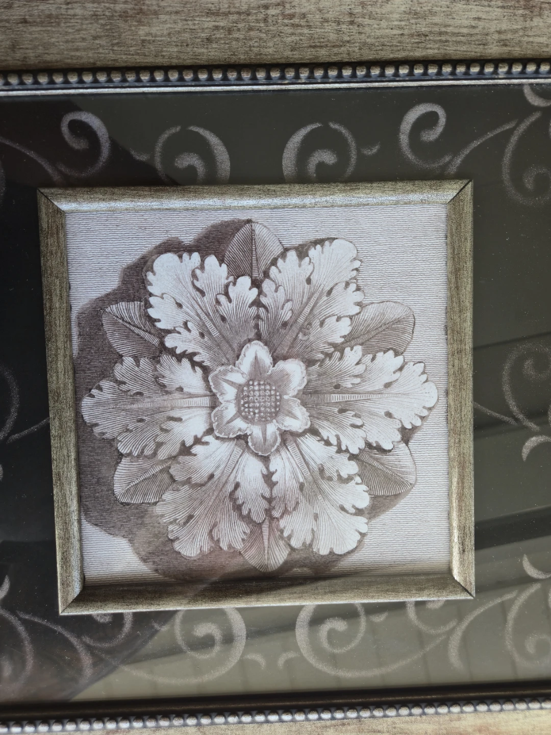 Set of 4 Framed Floral Wall Art Prints – 15" x 15" - photo 4
