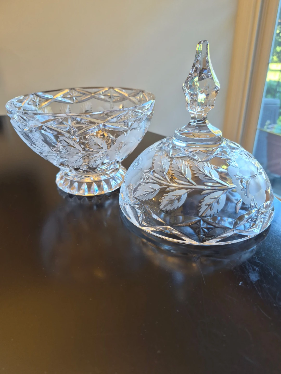 Crystal Candy Dish with Lid - photo 2