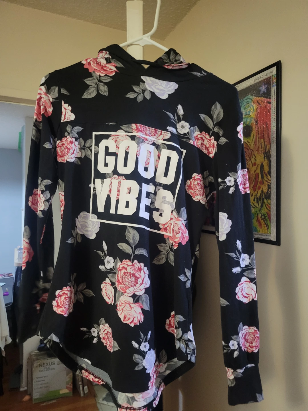 Floral Good Vibes Hoodie and Leggings Set
