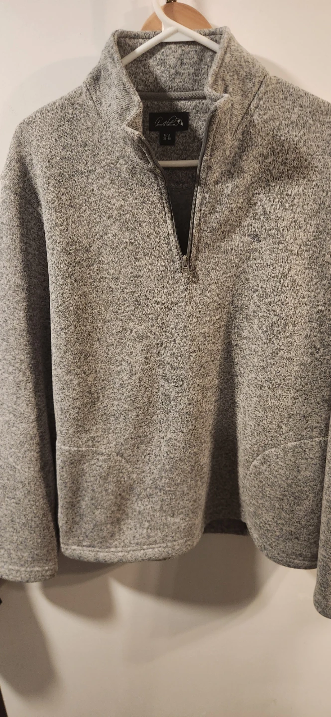 Arnold Palmer Grey Quarter-Zip Sweater