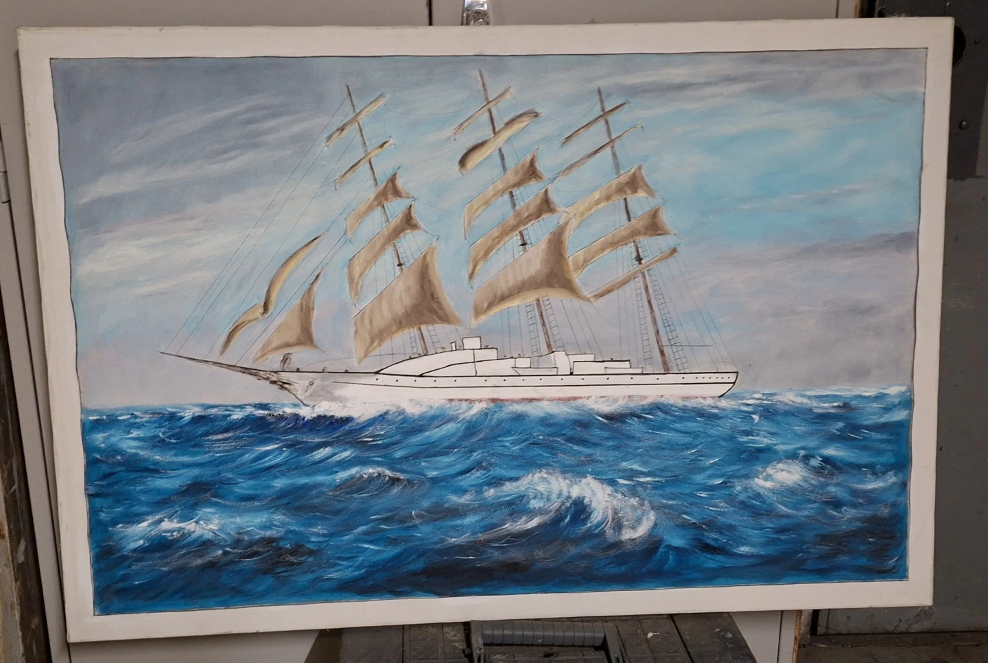 Large Sailboat Oil Painting 🏈