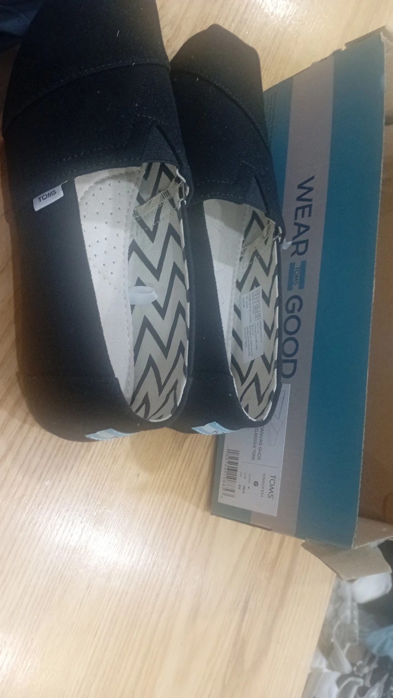 TOMS Black Canvas Slip-On Shoes - photo 4