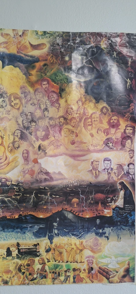 1988 Vintage Poster of the 60s " Flower Children" - photo 4