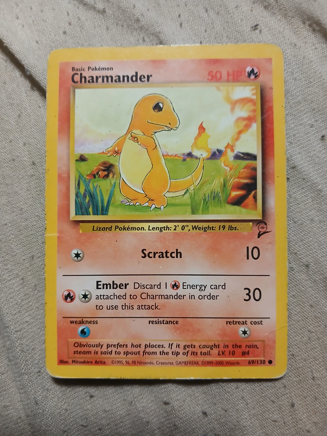 Charmander 69/130 1999-2000 Pokémon Card