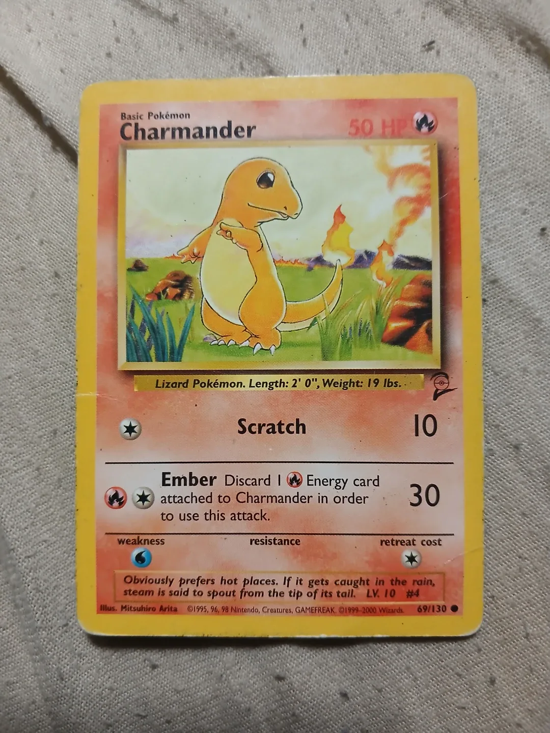 Charmander 69/130 1999-2000 Pokémon Card