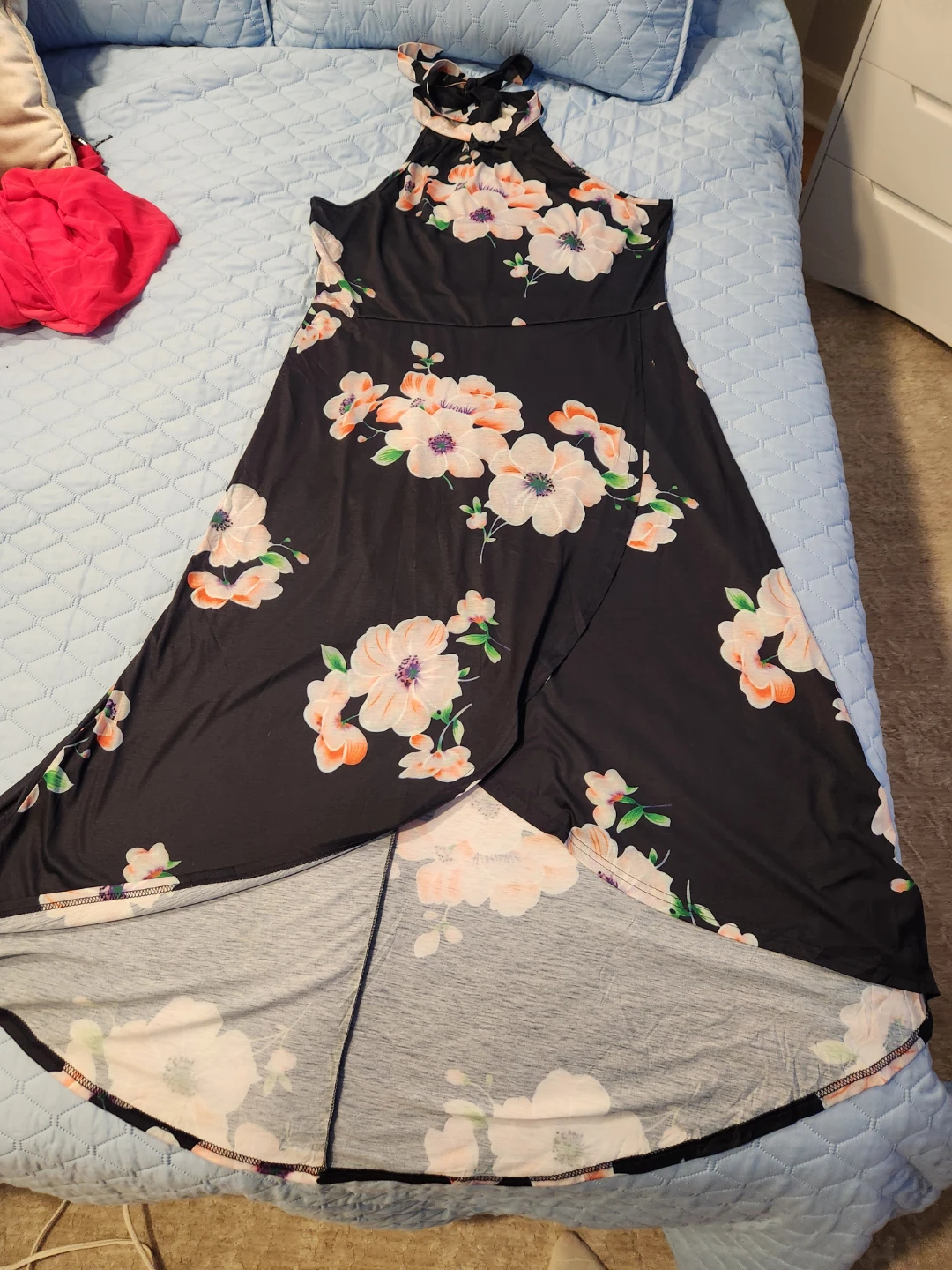 Floral Print Halter Dress