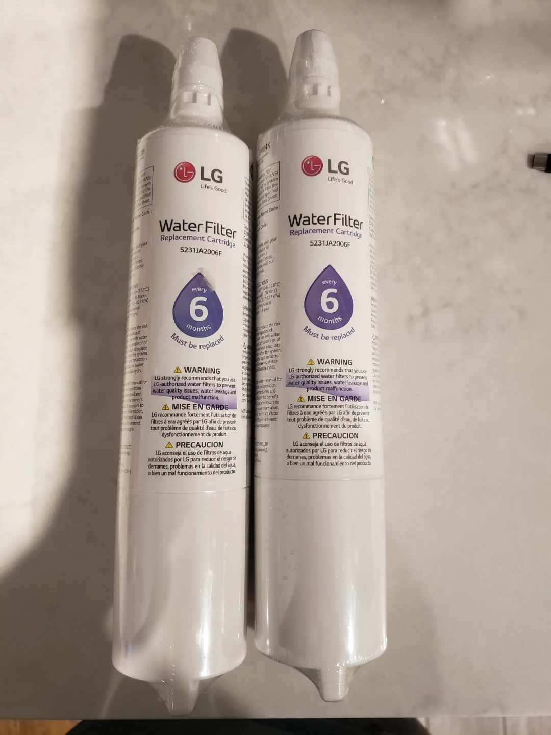 LG Water Filter Replacement Cartridge 5231JA2006F (2 Pack)