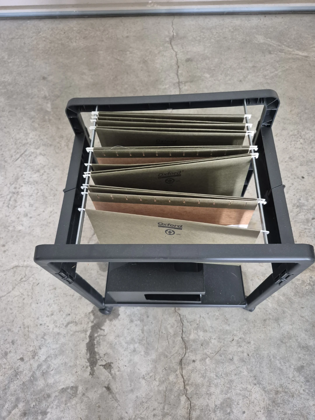 Rolling File Cart with Oxford Folders - photo 2