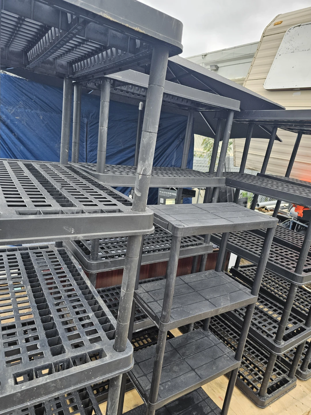 Black Plastic Shelving Units - photo 3