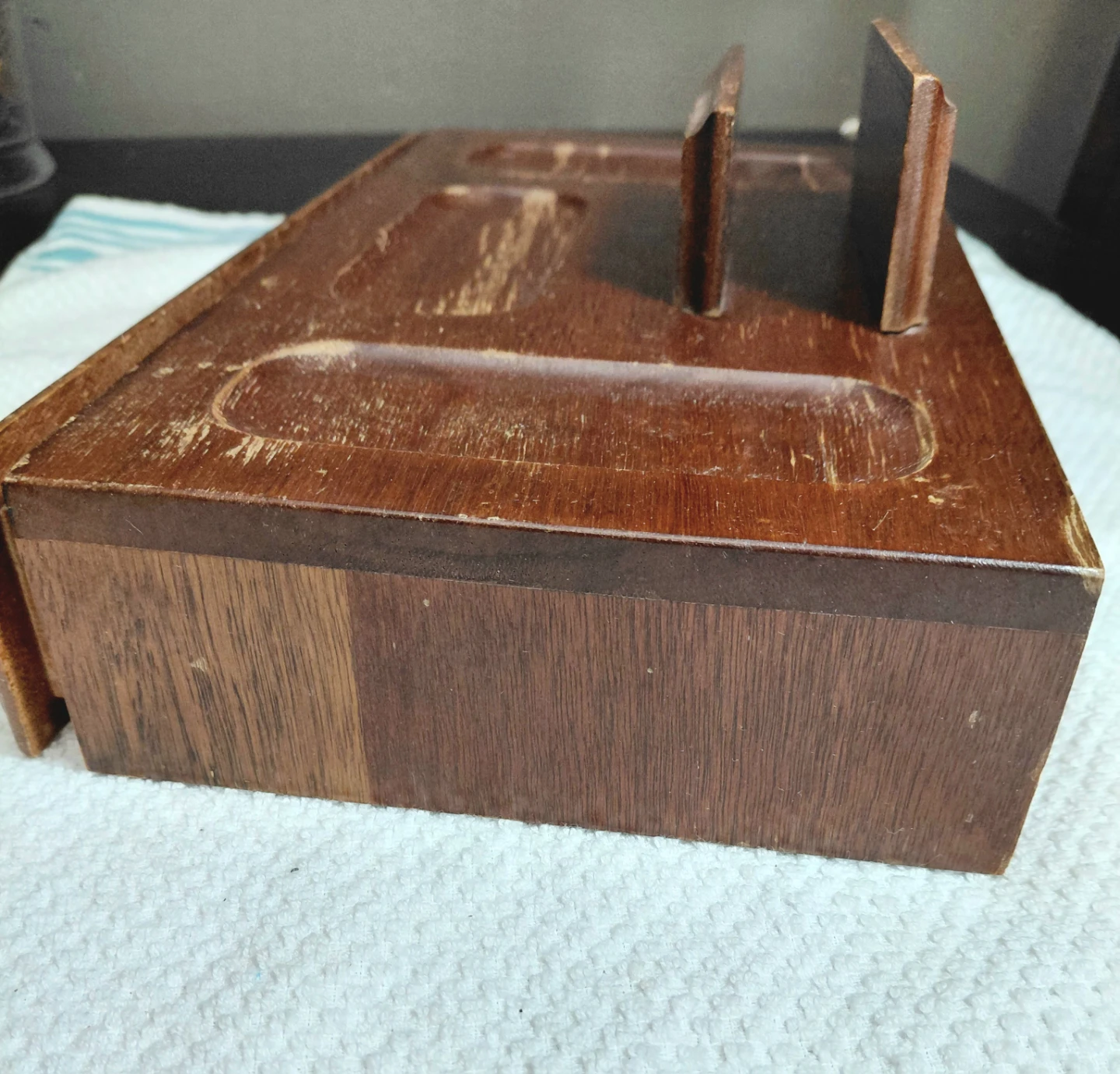 Vintage Wooden Desk Organizer with Drawer - photo 4