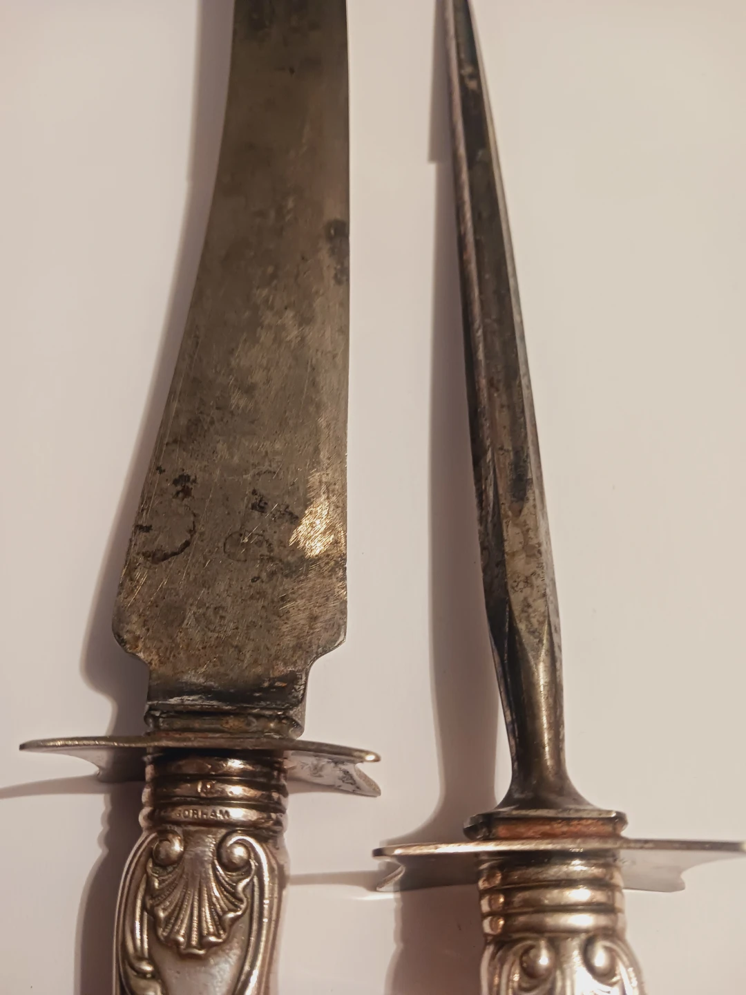 Sterling Silver Gorham Vintage Carving Knife & Sharpening Knife - photo 3