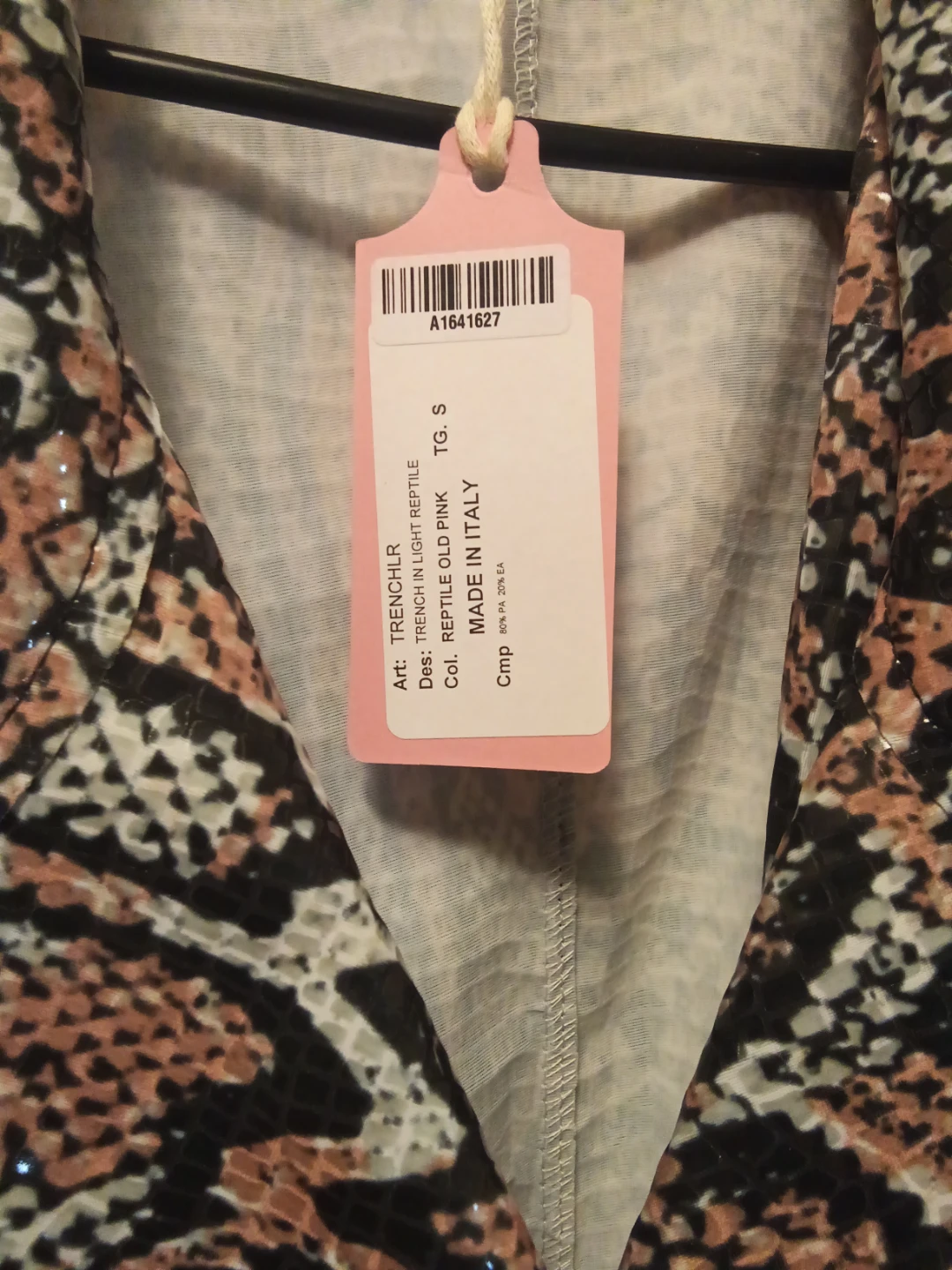 La Fille Des Fleurs Snake Print Trench Coat. Brand new - photo 3