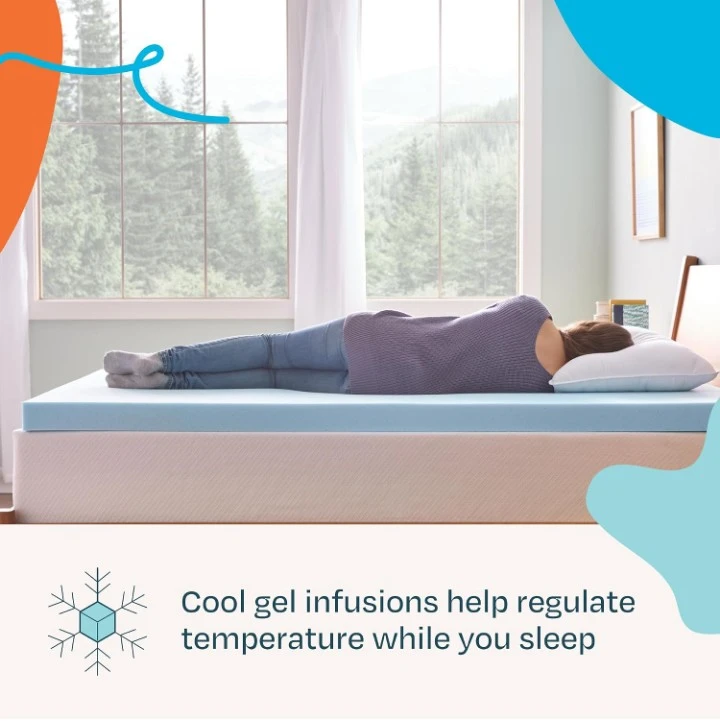 3" GEL MEMORY FOAM MATTRESS TOPPER - photo 2