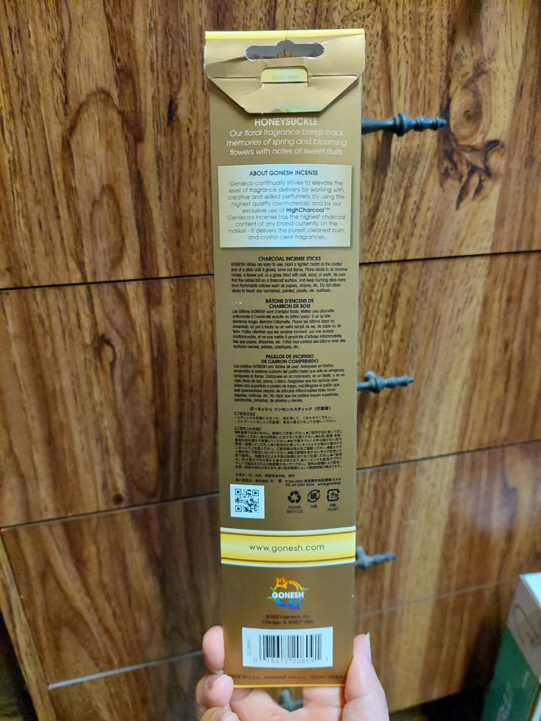Gonesh Honeysuckle Extra Rich Incense Sticks 🏈 - photo 2