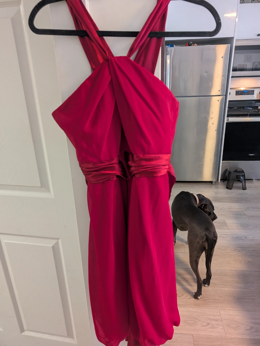 David's Bridal Crimson Halter Dress - photo 2