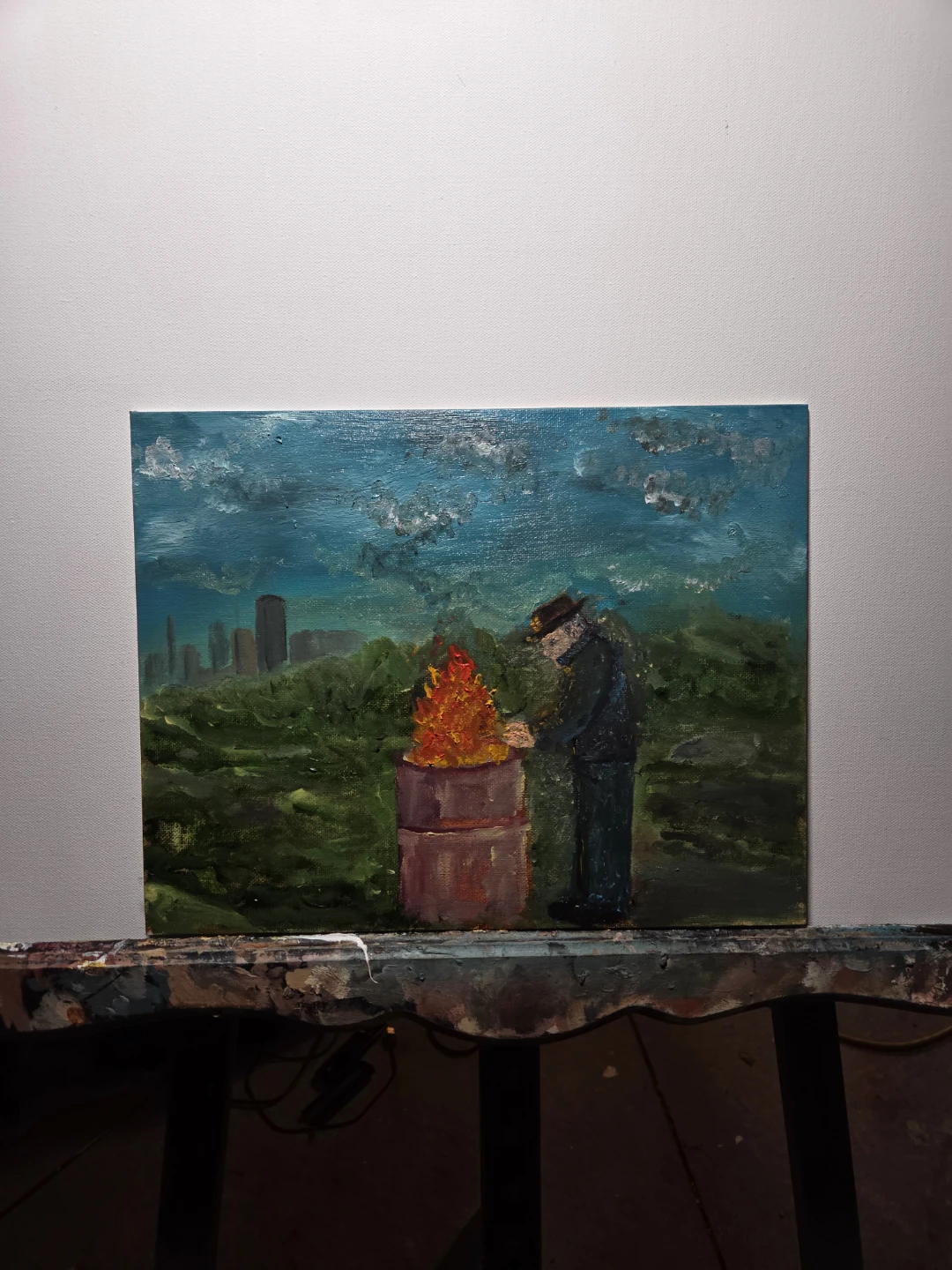 Original oil painting on canvas board - photo 3