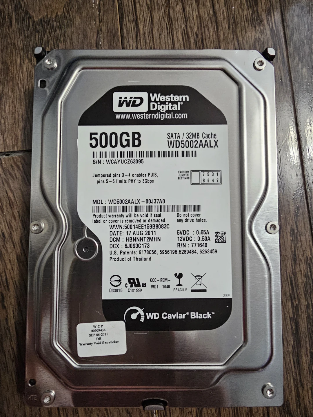 Western Digital Caviar Black 500GB HDD