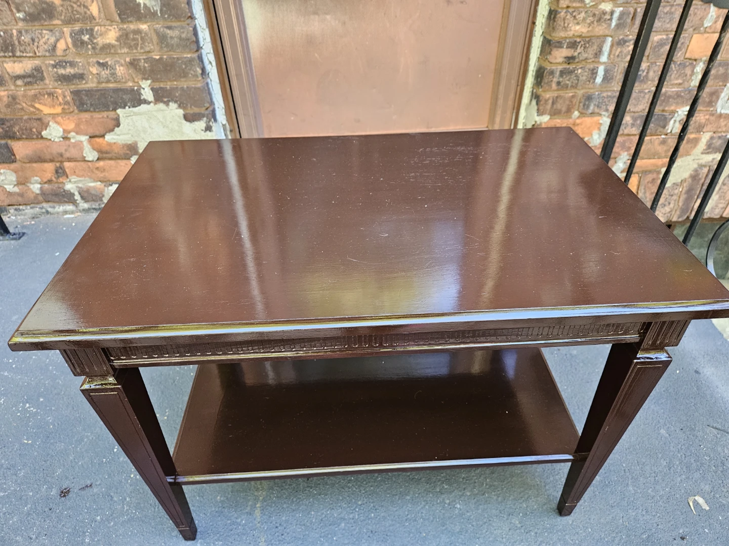 Dark Brown Wooden Side Table