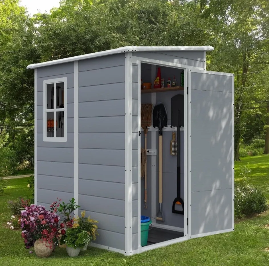 NEW Grey 5' x 4' Outdoor Storage Shed - photo 2