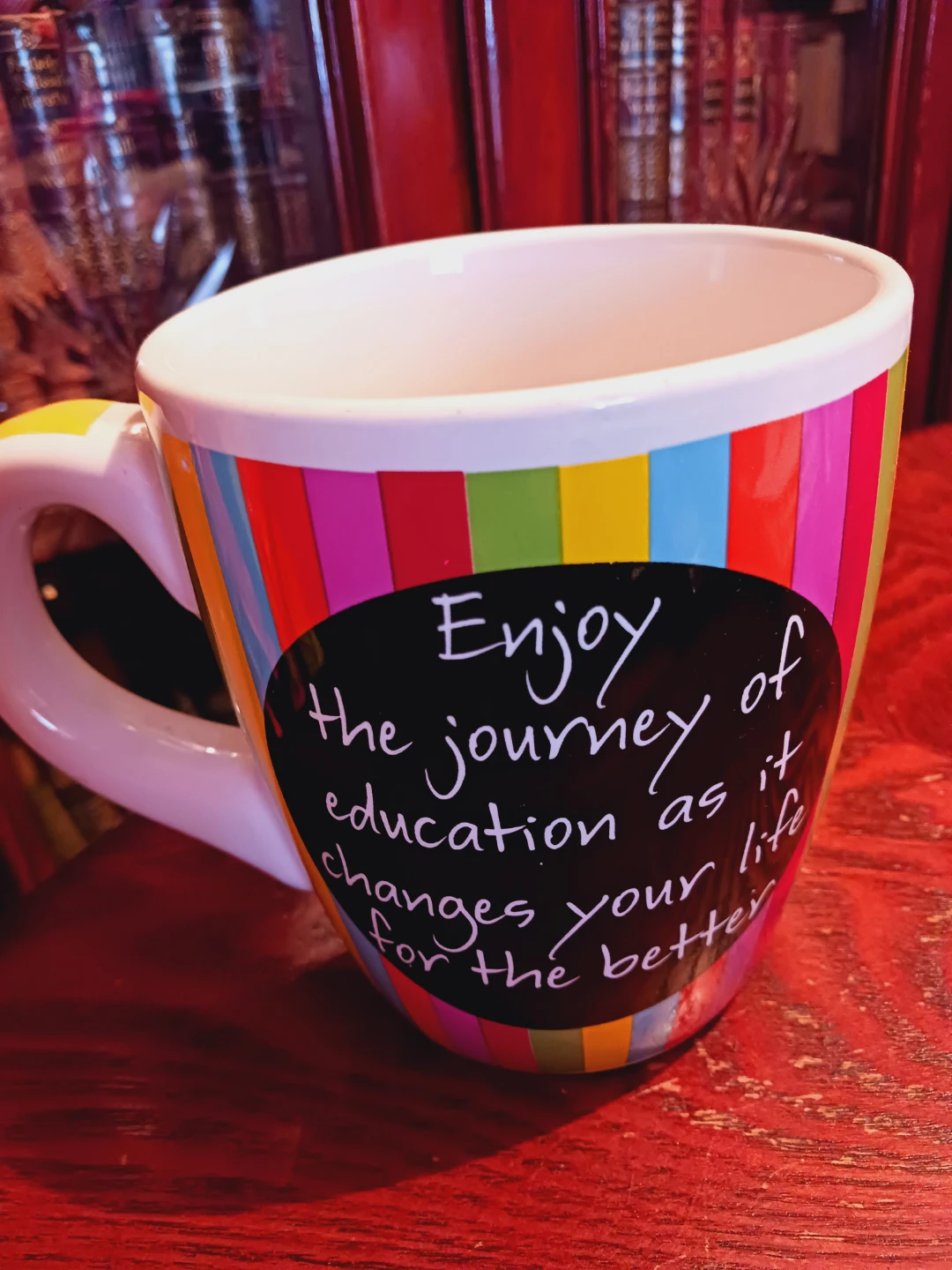 Large Inspirational vibrant ceramic mug - photo 3
