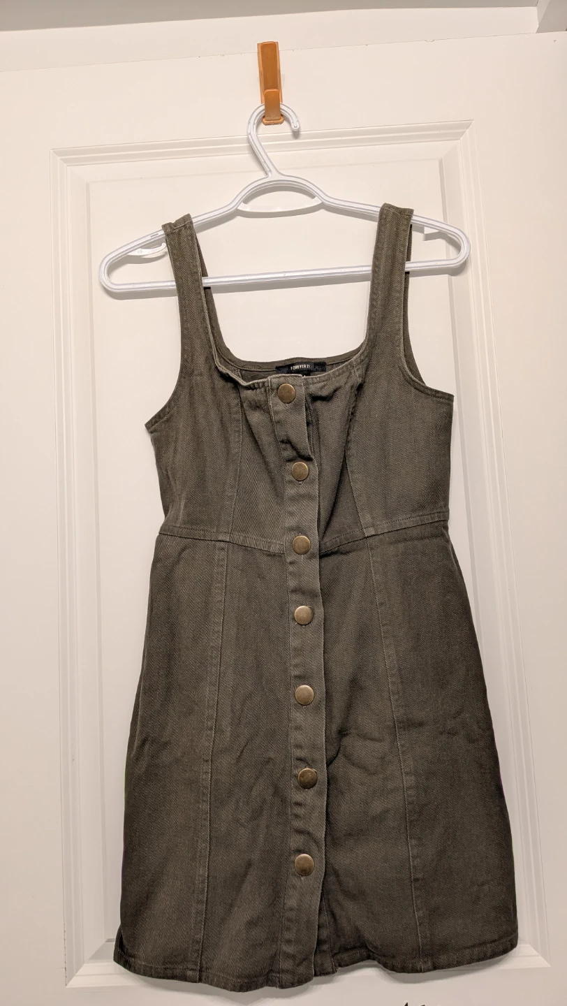 Forever 21 Button-Front Denim Dress