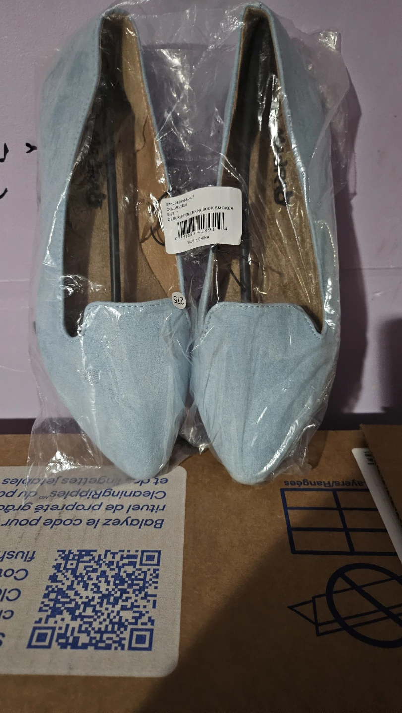Madras Light Blue Nubuck Smoker Loafers Size 7M