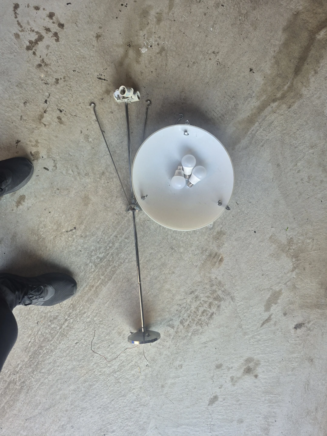 Modern Chrome and Frosted Glass Pendant Light - photo 2
