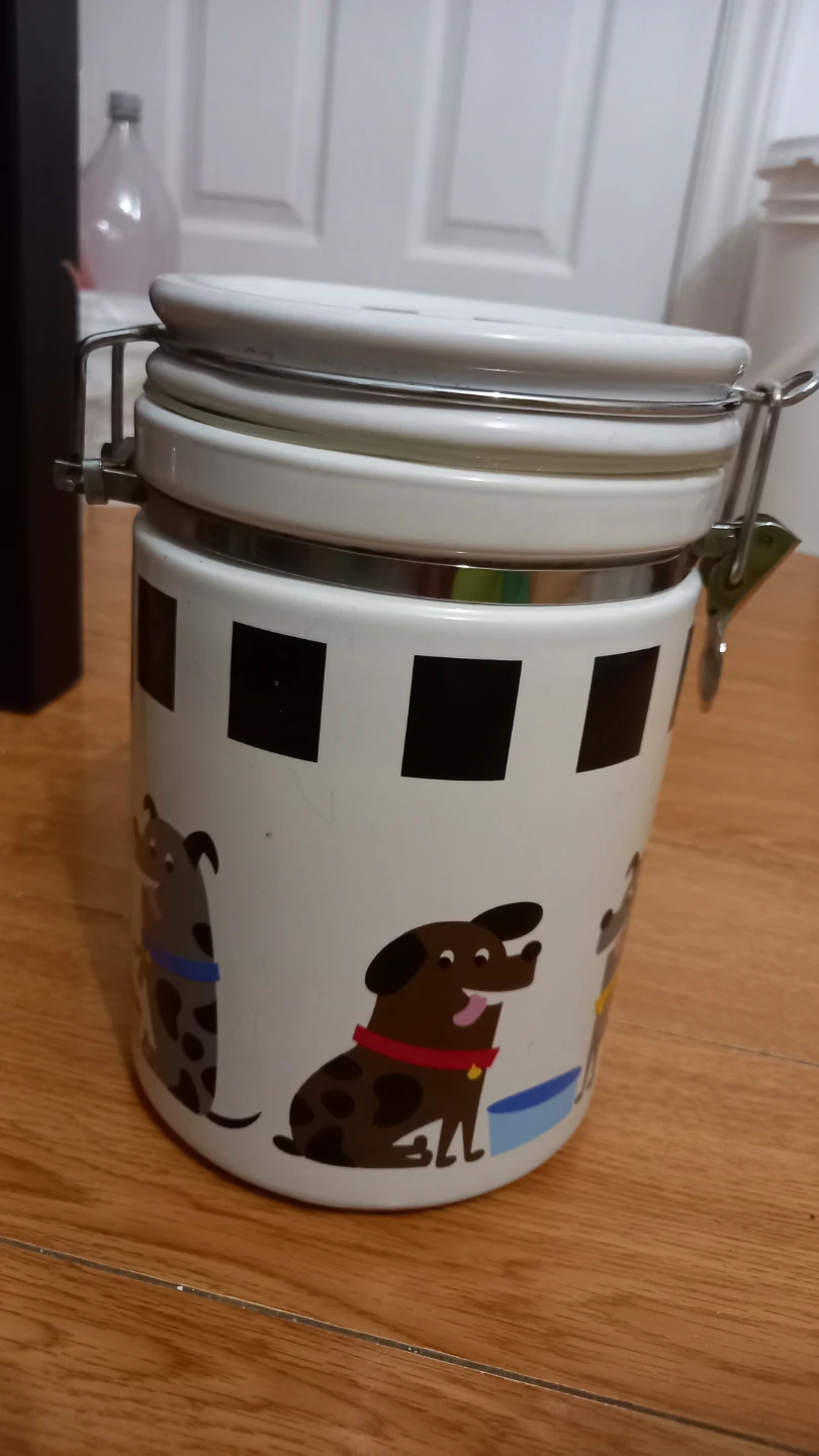 Ceramic Dog-Pattern Treat Jar