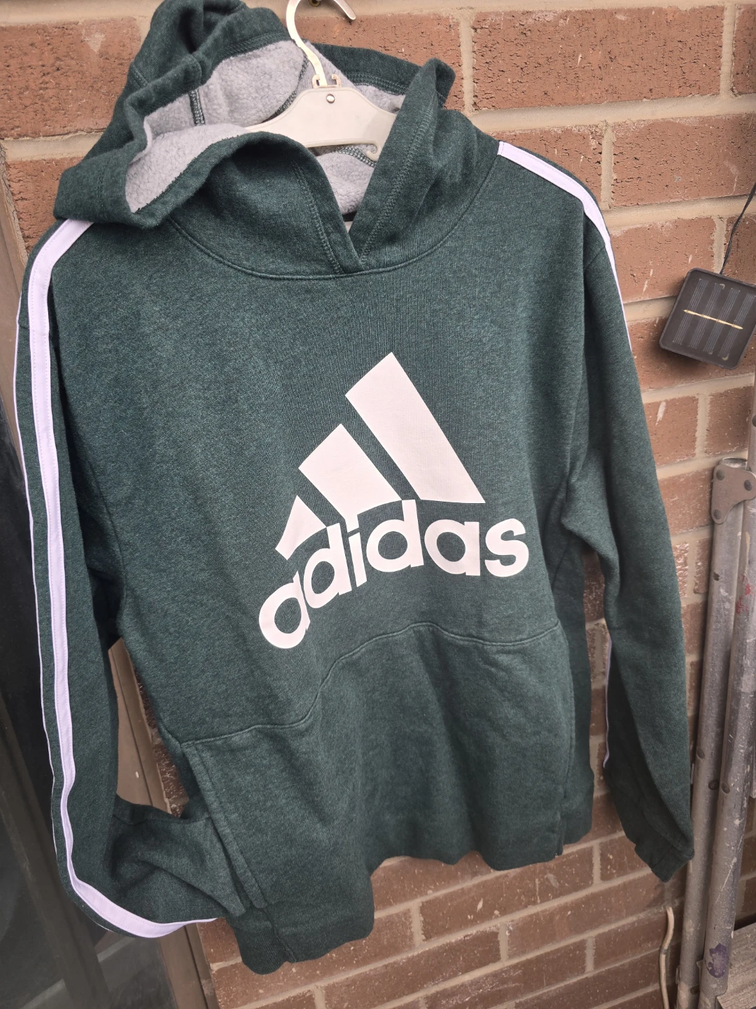 Adidas green hoodie size XL youth or X- Small adults