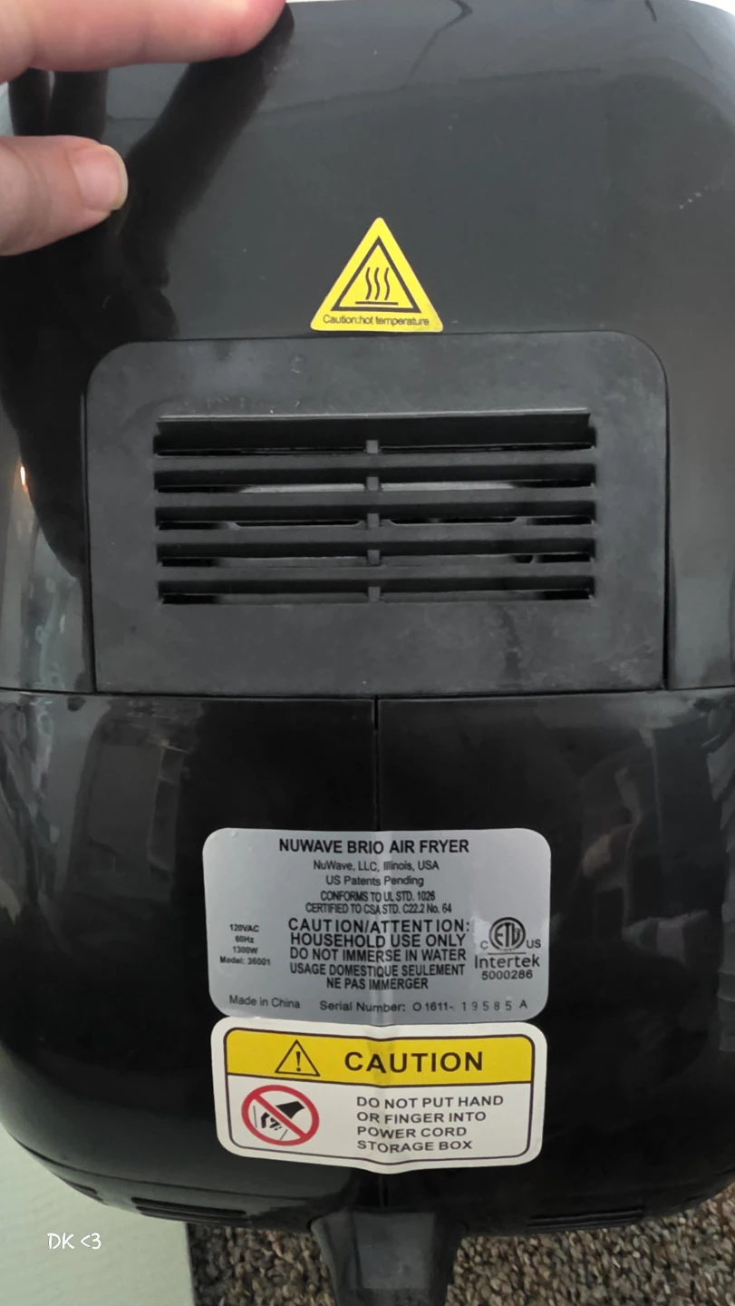 NuWave Brio Air Fryer Model 36001 - photo 2