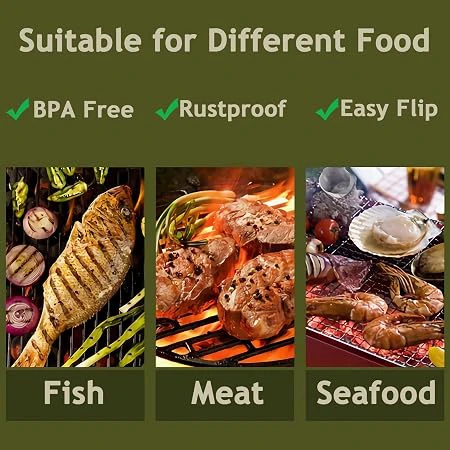 Folding BBQ Grilling Basket with Storage Bag - photo 4