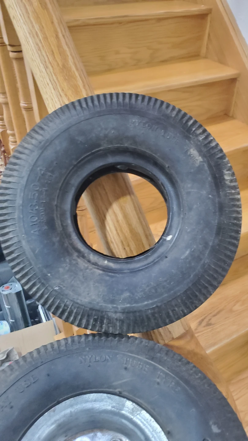 Two 4.10/3.50-4 Utility Tires with Wheels - photo 2